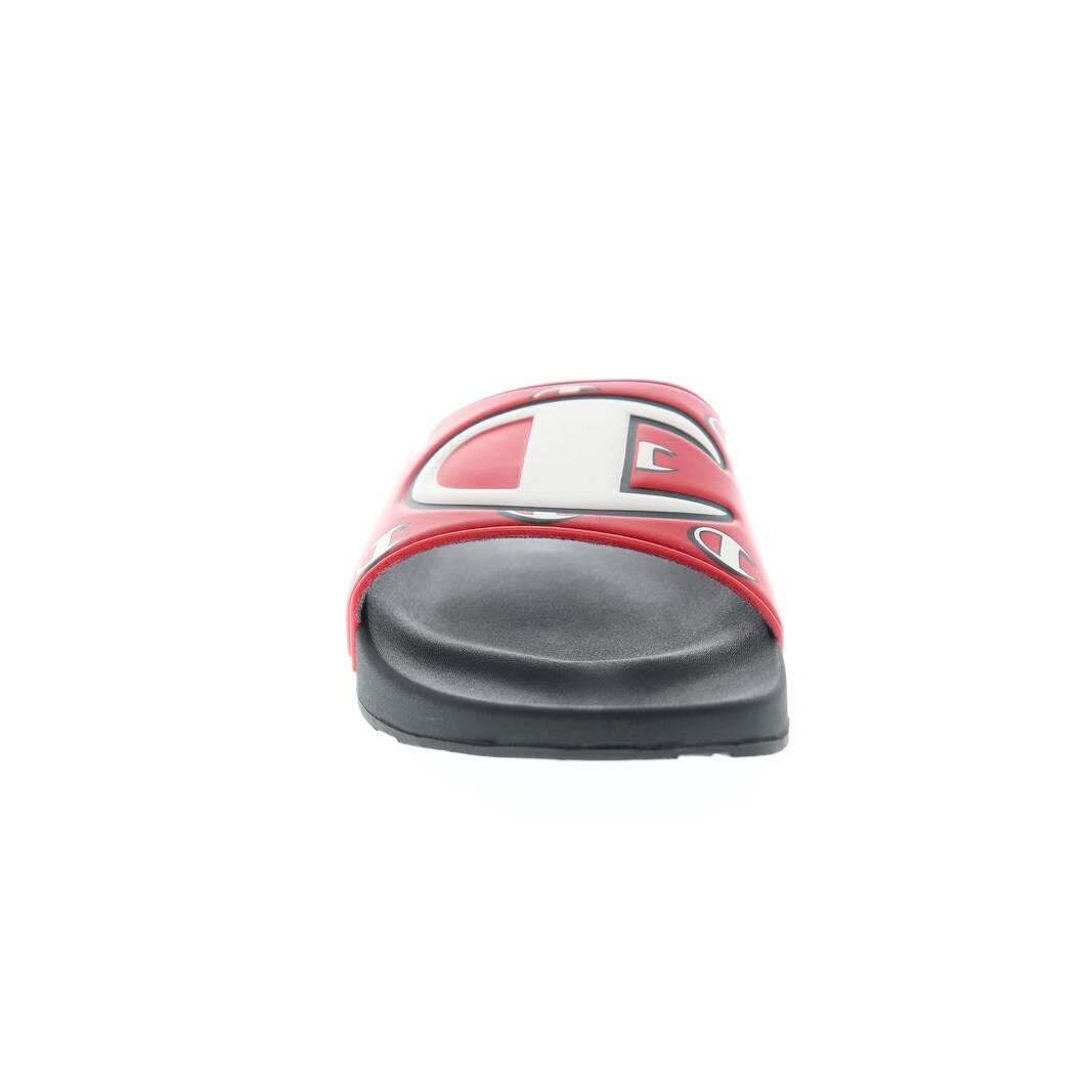 Shop Champion Ipo Repeat C Black Red Mens Slides Sandals Overstock 30507167 9