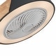 preview thumbnail 10 of 21, 22In Enclosed Low Profile Dimmable Ceiling Fan With Light Wood/Acrylic