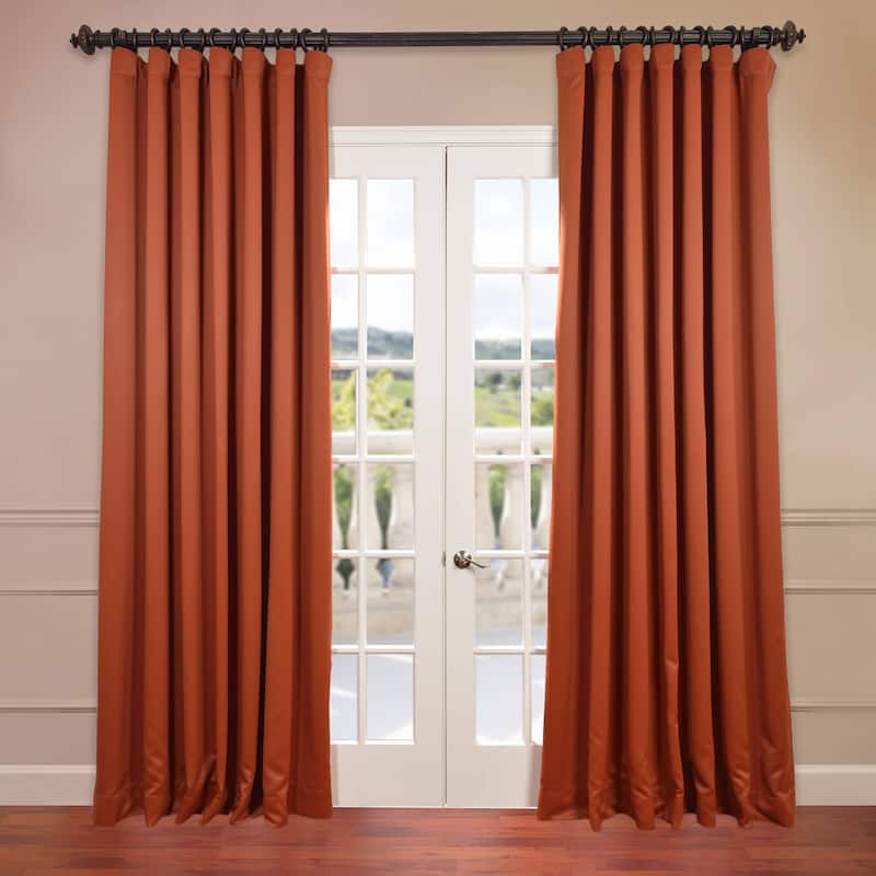 Exclusive Fabrics Extra Wide Room Darkening 108-inch Curtain (1 Panel) - 100 X 108 - Blaze