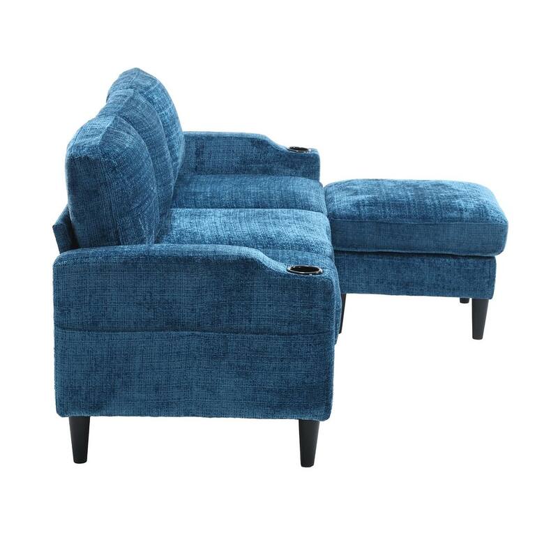 Modular Sleeper Sectional Sofa with Storage Ottoman