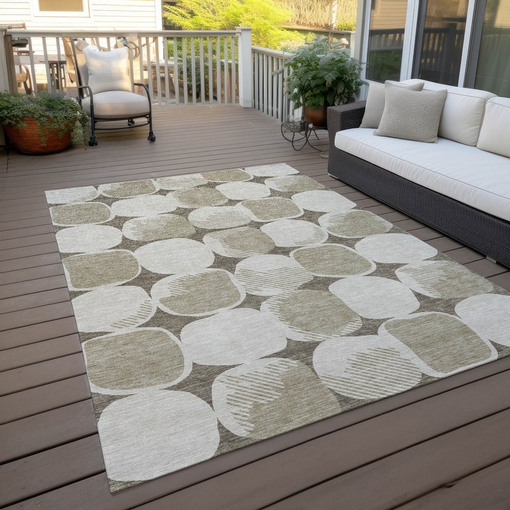 Machine Washable Indoor/ Outdoor Chantille Puffy Modern Rug