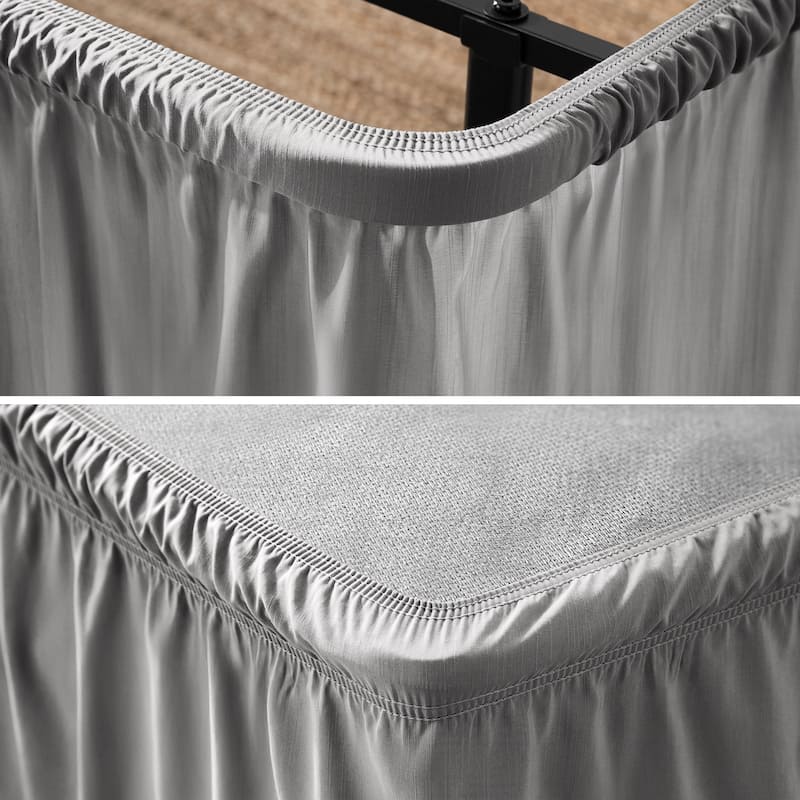 Bare Home Adjustable Wrap Around Bed Skirt