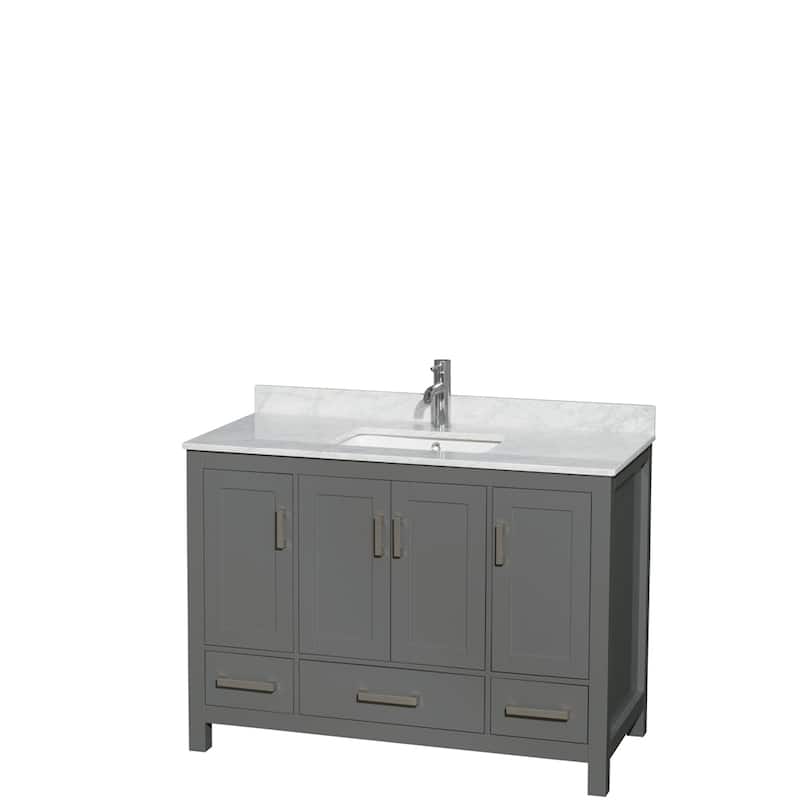 Wyndham Collection Sheffield Single Vanity Set