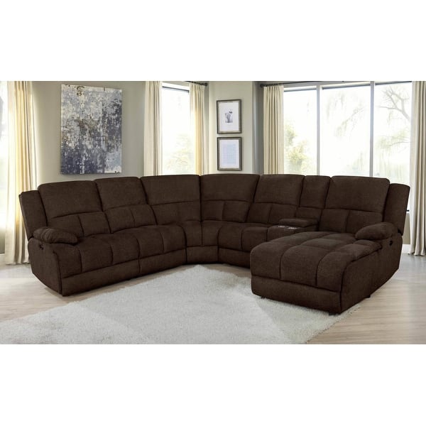 Coaster Furniture Belize 6piece Pillow Top Arm Power Sectional Bed