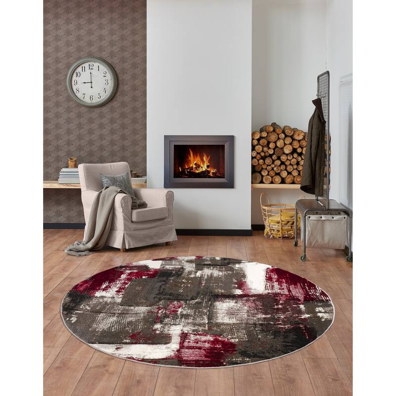 Rhodes Collection Abstract Area Rug