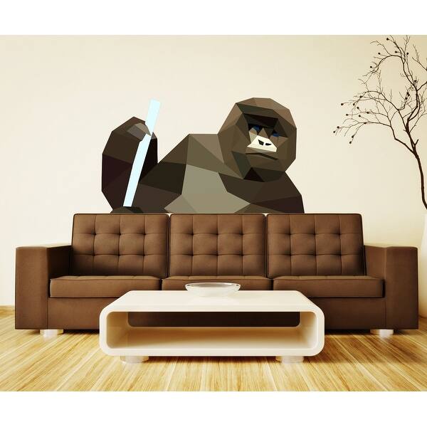 Shop Gorilla Polygonal Wall Decal Gorilla Sticker Overstock 32283815