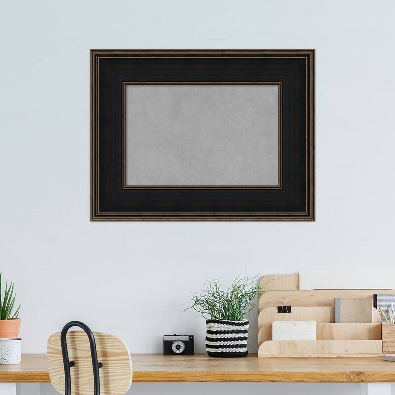 Amanti Art Mezzanine Espresso Framed Magnetic Board