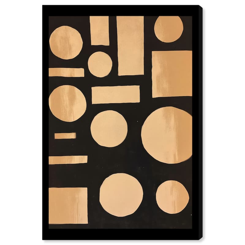 Wynwood Studio Canvas Abstract Die Cut Shapes Brown and Ochre Modern & Contemporary Wall Art Canvas Print - 30 x 20