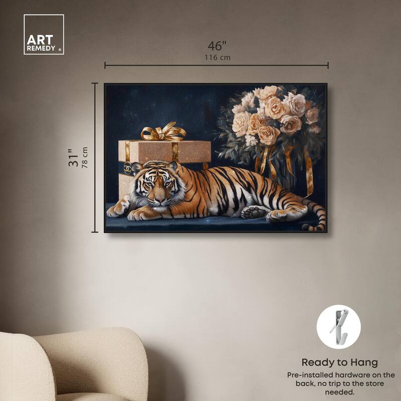 Tiger Glam Gift Boxes Canvas by Art Remedy