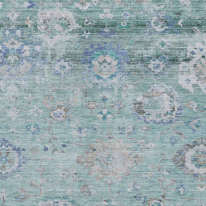 HomeRoots Floral Traditional Rectangle Outdoor Rug