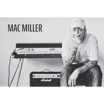 Mac Miller Keyboard Art Poster - 24 x 36 Inch