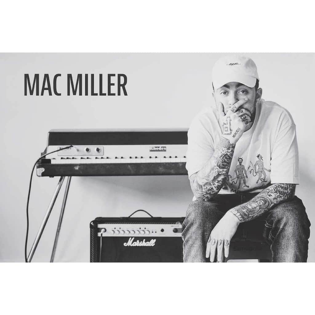 Mac Miller Keyboard Art Poster - 24 x 36 Inch