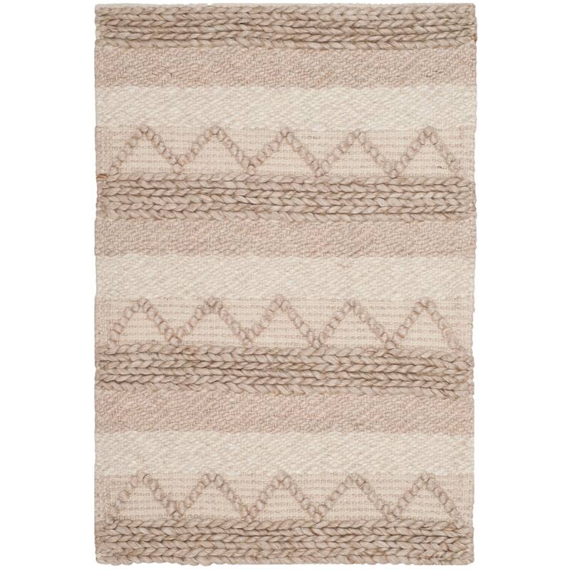 SAFAVIEH Handmade Natura Zoila Wool Rug - 2' x 3' - Beige