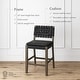 preview thumbnail 34 of 58, Nathan James Cohen Faux Leather Counter or Bar Height Stool, Solid Wood Frame with Footrest and Woven Leather Back