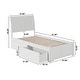preview thumbnail 6 of 5, Portland Twin Platform Bed with Footboard & 2 Storage Drawers in White