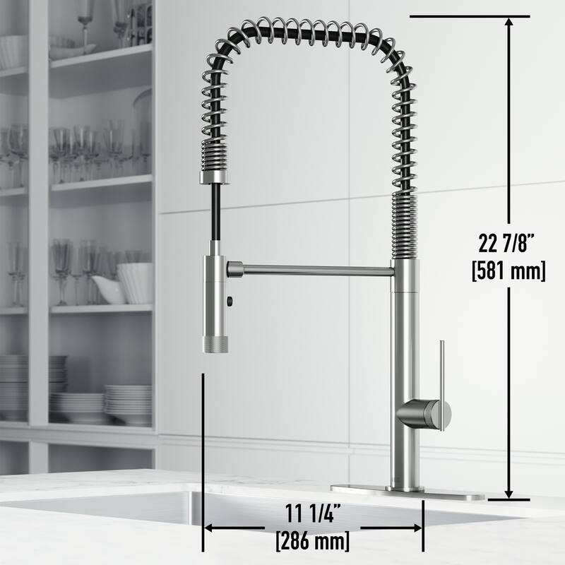 VIGO Sterling 23" H Single Handle Pull-Down Sprayer Kitchen Faucet