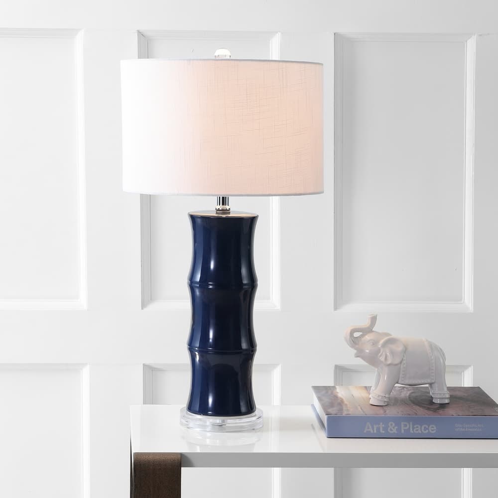 Joelie 26.5" Ceramic LED Table Lamp, Navy by JONATHAN Y