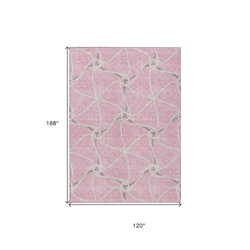 HomeRoots Geometric Contemporary Rectangle Outdoor Rug