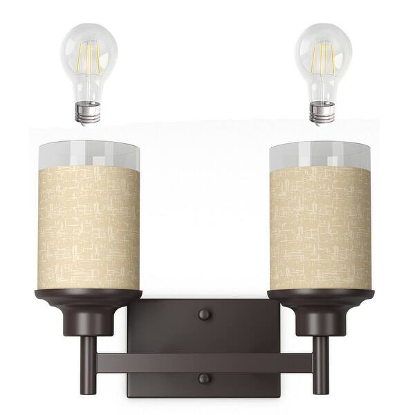 Shop Costway Vanity Light Wall Mounted 2 Light Bathroom Vanity