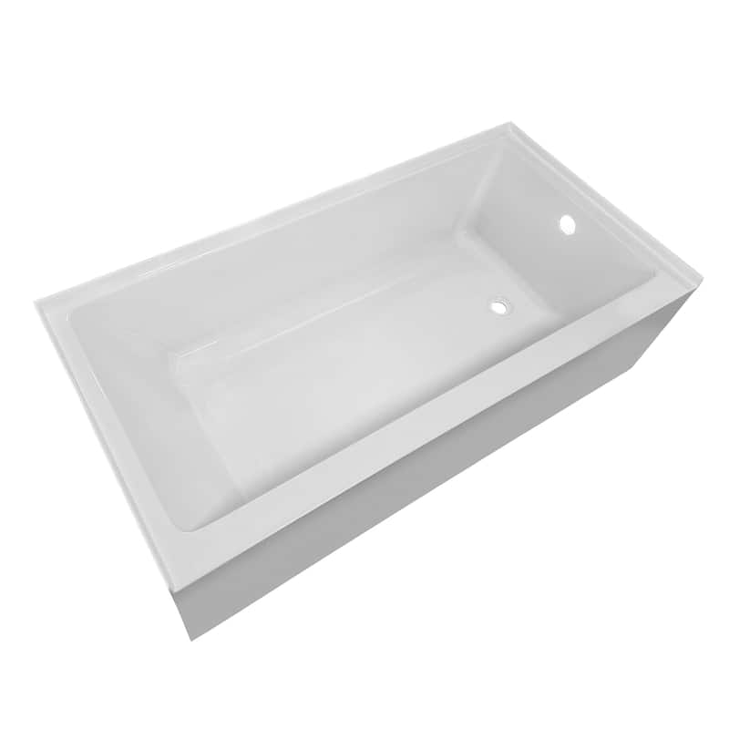 Alcove Soaking Bathtub With Right Drain Hole Options