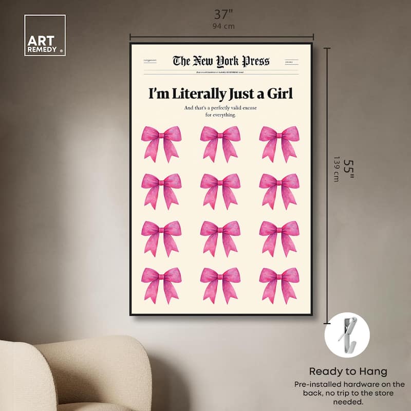 I'm Literally Just a Girl Canvas by Art Remedy