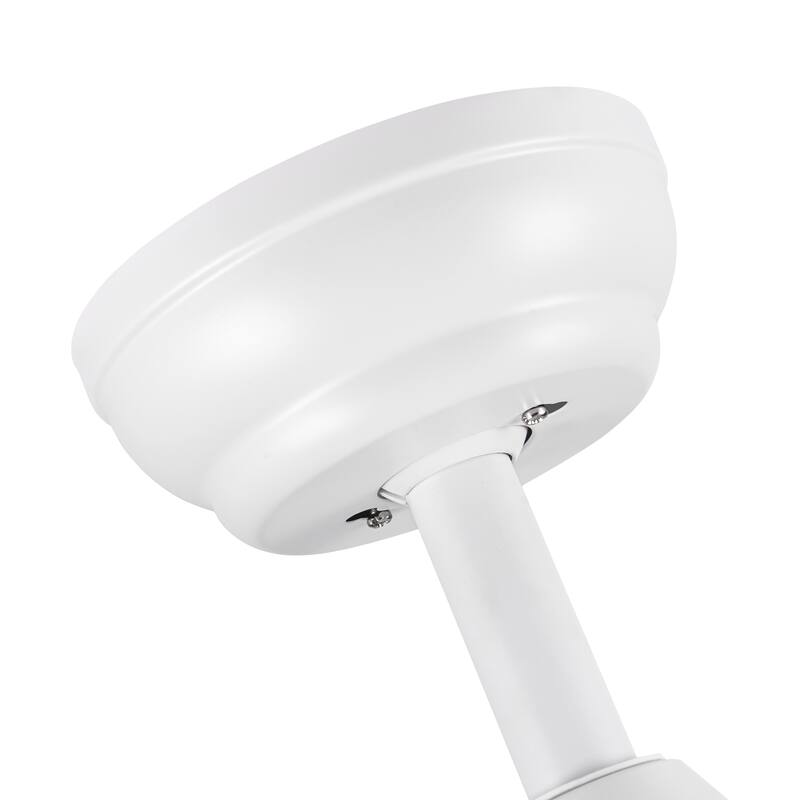 56 in. Matte White Indoor Ceiling Fan with Integrated LED Light Kit and Remote Control - 56 INCHES