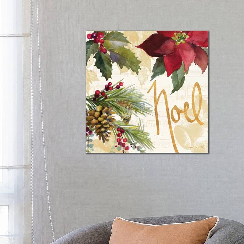iCanvas "Christmas Poinsettia III" by Lanie Loreth Canvas Print - 26x26x1.5