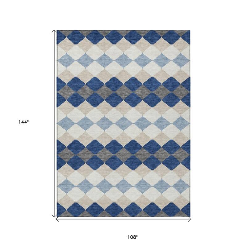 HomeRoots Geometric Transitional Rectangle Outdoor Rug