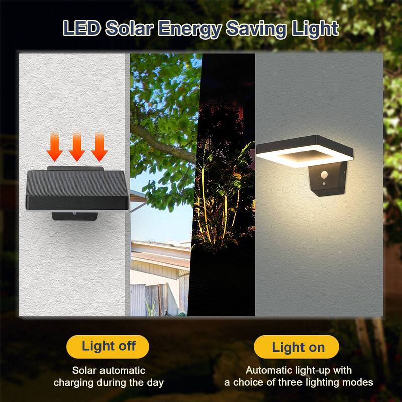 Inowel Solar Outdoor Wall Light Dusk to Dawn LED Lantern 4w, 600lm, C