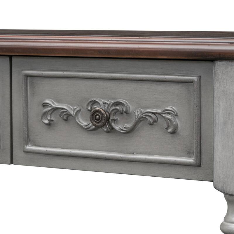 Merax Curved Console Table with 4 Drawers and 1 Shelf