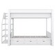 preview thumbnail 10 of 10, Stylish & Simple Wood Bed, Full Size Convertible Bunk Bed with Storage Staircase, Bedside Table and 3 Drawers, White