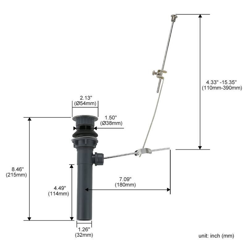 WOWOW Lift Rod Drain Assembly