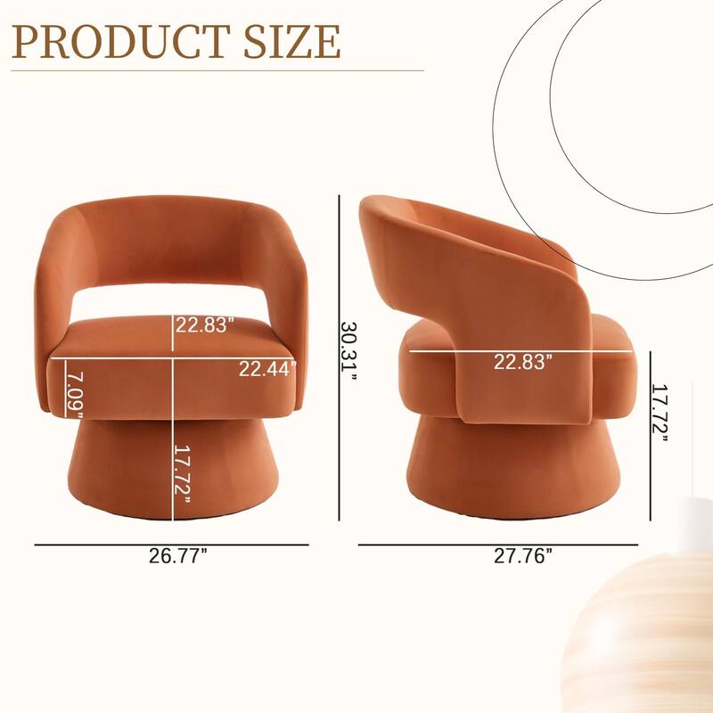 Swivel Barrel Chair Accent Armchair