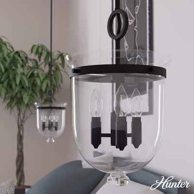Hunter Belltown 11" 3-Light Pendant - Kitchen Island, Dining Room, Bedroom, Entry - Transitional