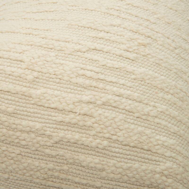 Rizzy Home Woven Dimensional Solid Throw Pillow - Cover Only - Natural