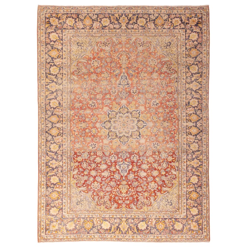 ECARPETGALLERY Hand-knotted Antalya Vintage Copper Wool Rug - 9'7 x 13'0