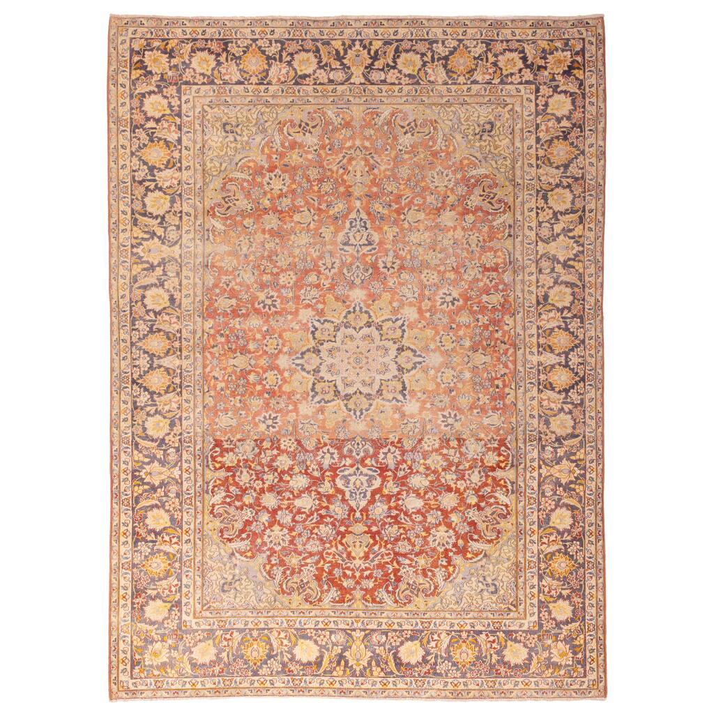 ECARPETGALLERY Hand-knotted Antalya Vintage Copper Wool Rug - 9'7 x 13'0