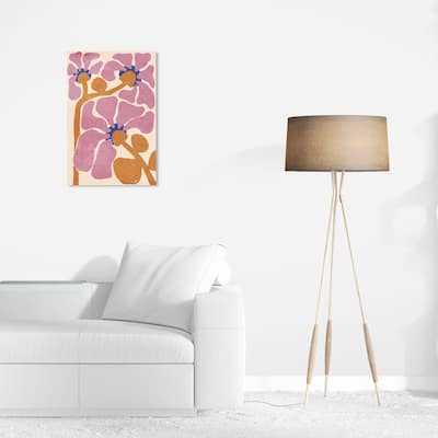 Wynwood Studio Canvas Floral and Botanical Blush Petal Flora Pink and Bohemian & Eclectic Wall Art Canvas Print