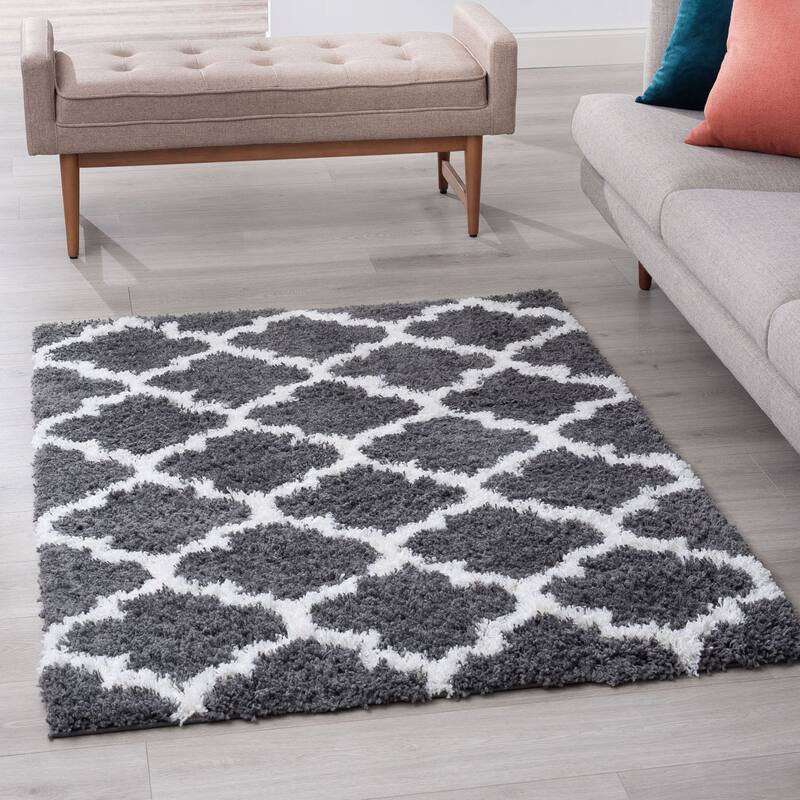 Joy Shag Moroccan Geometric Indoor Area Rug