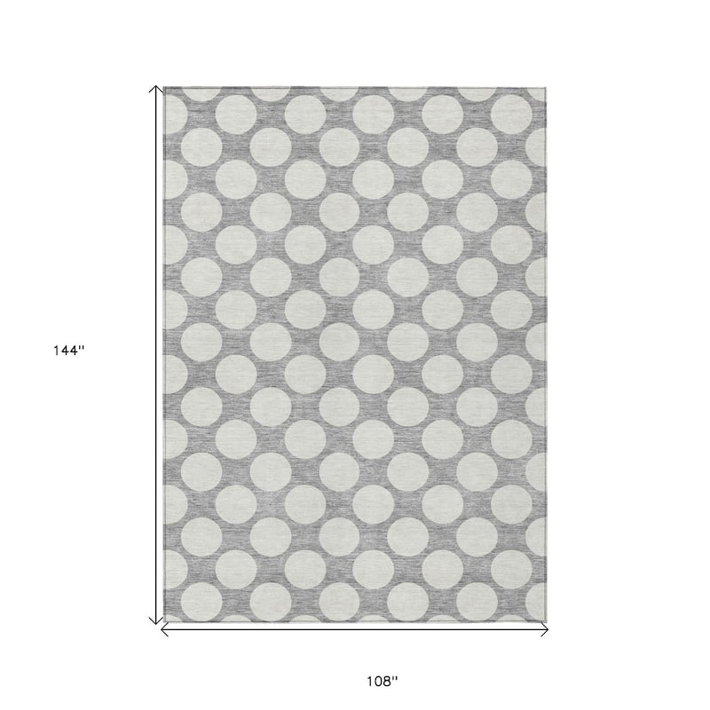 HomeRoots Polka Dot Transitional Rectangle Outdoor Rug
