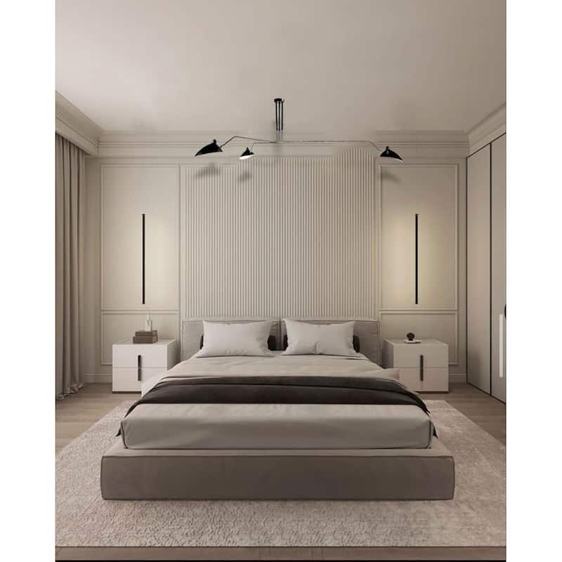 Black Aluminum Flush Mount With Shades