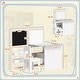 preview thumbnail 4 of 7, Qaba Kids Table and Chair Set, 3 in 1 Kids Art Table and Chair Set with Storage, Blackboard, Roll Paper, for 3-8 Years, White
