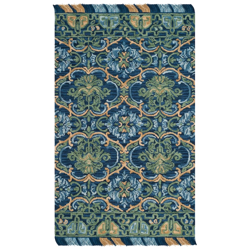SAFAVIEH Handmade Blossom Parthenia Floral Wool Rug