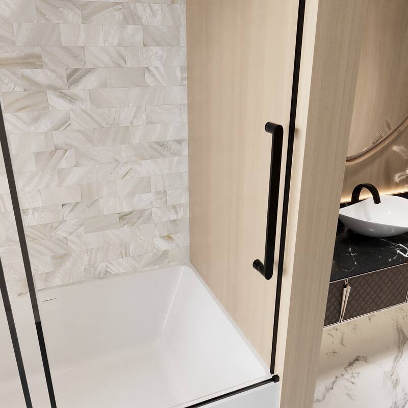 GDFStudio - Everett Frameless Single-Sliding Shower Door