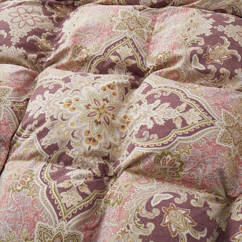 Lightweight Summer Flroal & Solid Printed Goose Feather Down Comforter Duvet Insert