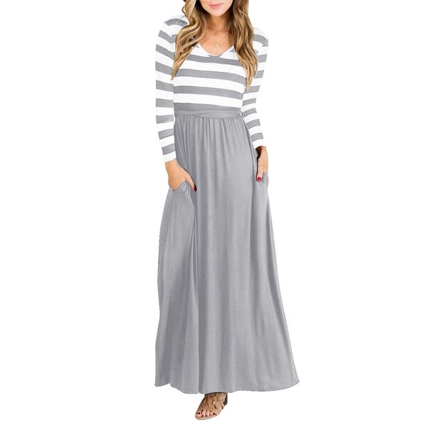 long grey dress casual