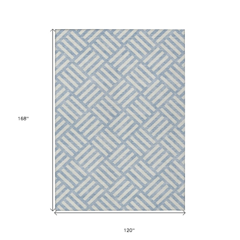 HomeRoots Geometric Transitional Rectangle Outdoor Rug