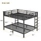preview thumbnail 5 of 9, Metal Queen over Queen Bunk Bed with Under Bed Storage