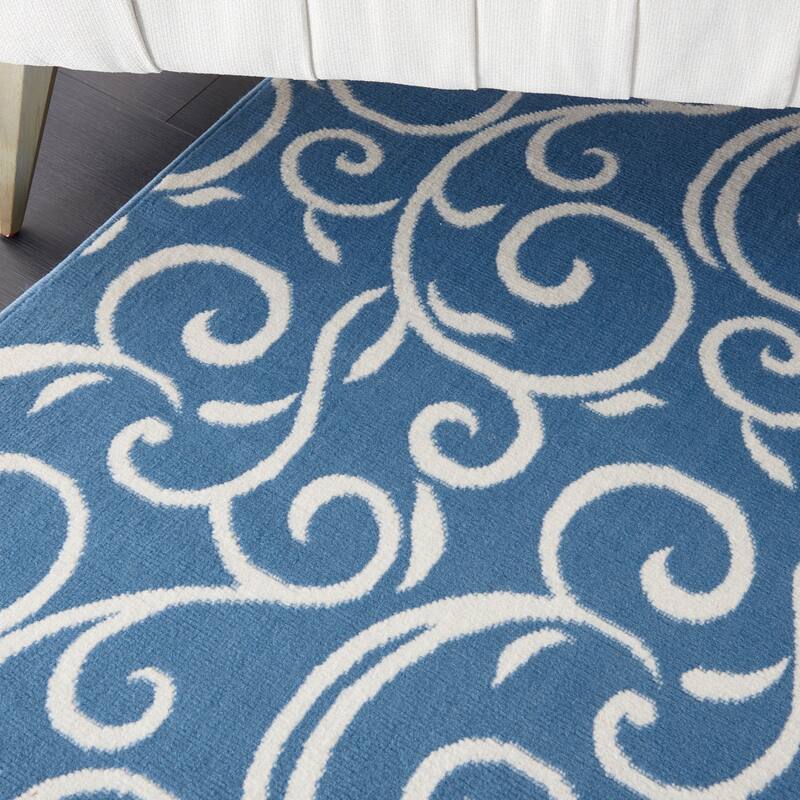 Nourison Grafix Farmhouse Country Scroll Transitional Area Rug