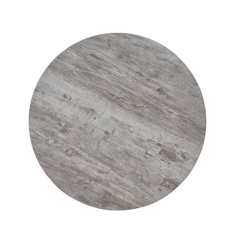 20" Modern Round End Table with Storage Shelf and Round Base for Living Room or Bedroom